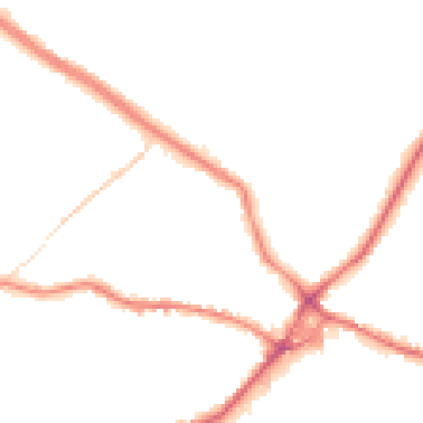 Night-time road noise heatmap for WF15 6DJ