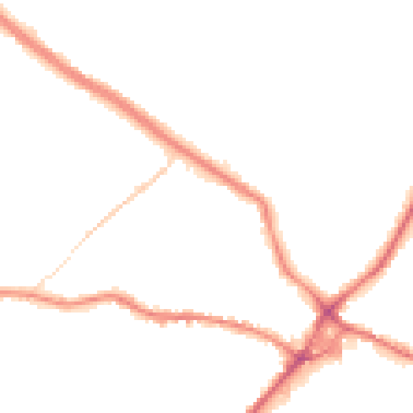 Night-time road noise heatmap for WF15 6DL