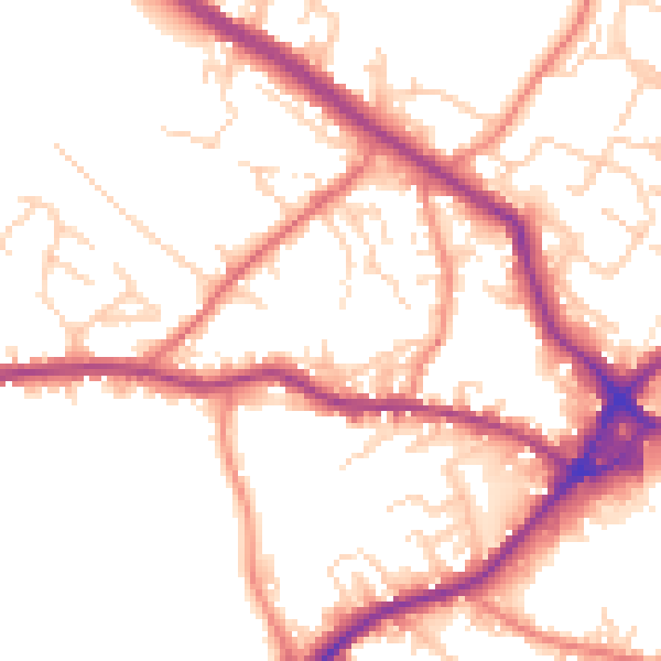 Daytime road noise heatmap for WF15 6DR