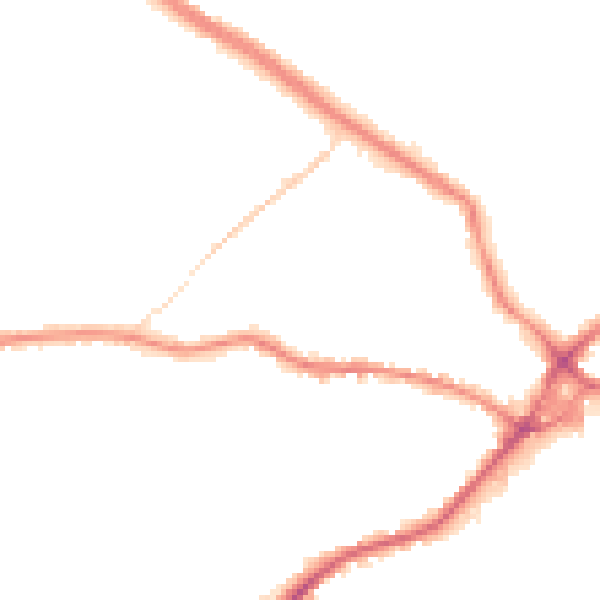 Night-time road noise heatmap for WF15 6DR