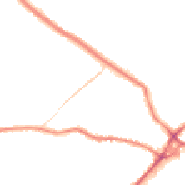 Night-time road noise heatmap for WF15 6DS