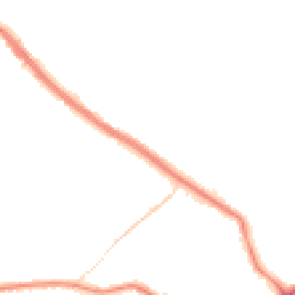 Night-time road noise heatmap for WF15 6EH