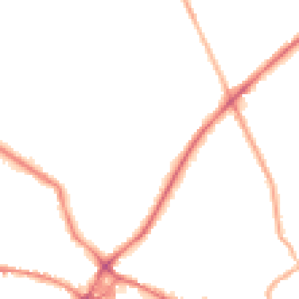 Night-time road noise heatmap for WF15 6HF
