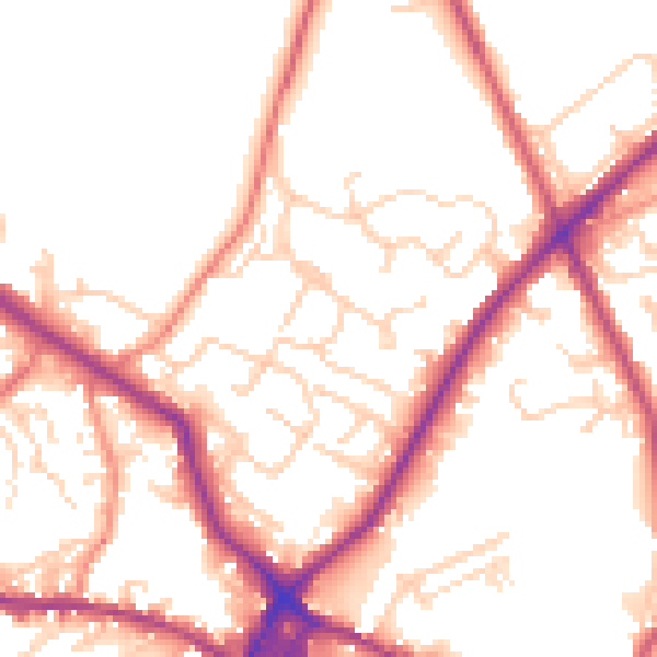 Daytime road noise heatmap for WF15 6HG