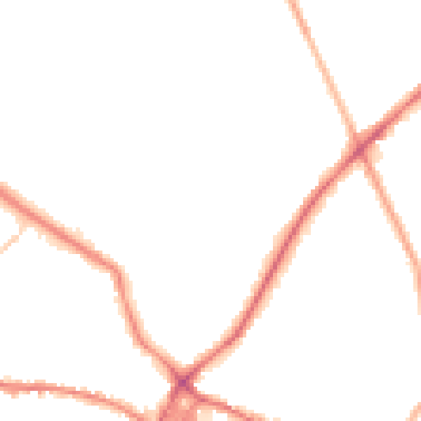 Night-time road noise heatmap for WF15 6HG
