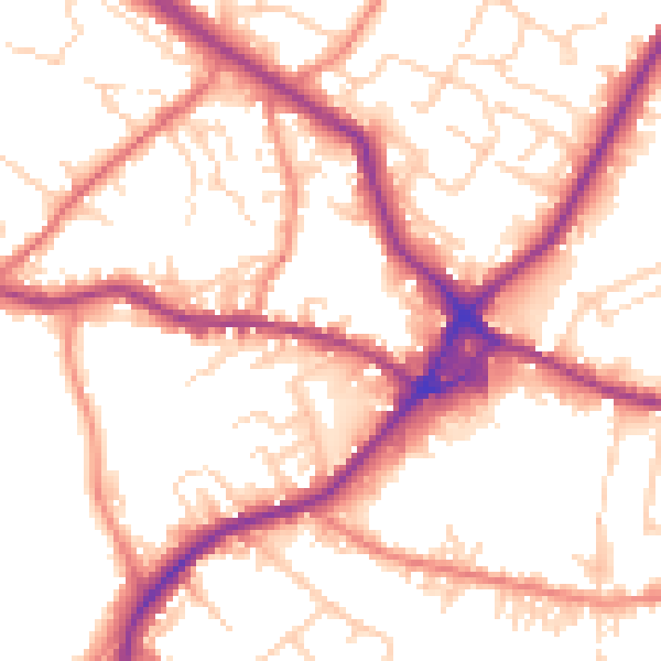 Daytime road noise heatmap for WF15 6JL
