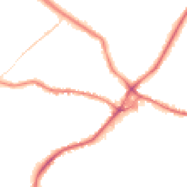 Night-time road noise heatmap for WF15 6JL