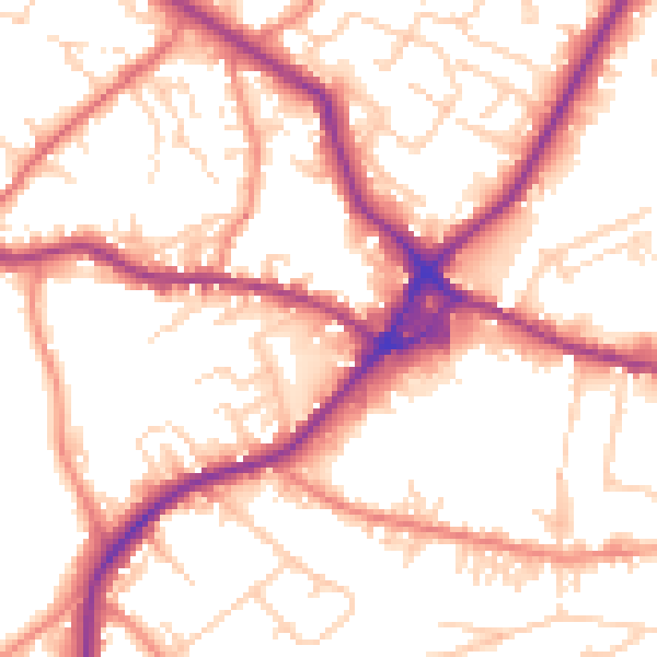 Daytime road noise heatmap for WF15 6JN