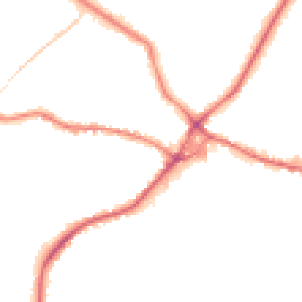 Night-time road noise heatmap for WF15 6JN