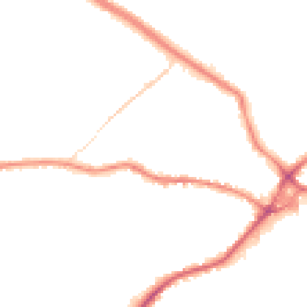 Night-time road noise heatmap for WF15 6LH