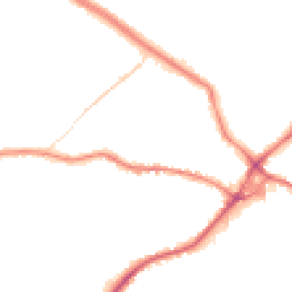 Night-time road noise heatmap for WF15 6LQ
