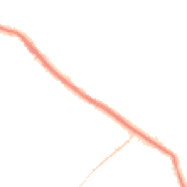 Night-time road noise heatmap for WF15 6LT