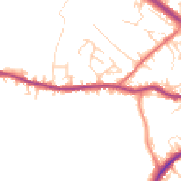 Daytime road noise heatmap for WF15 6NU