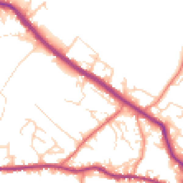 Daytime road noise heatmap for WF15 6QP