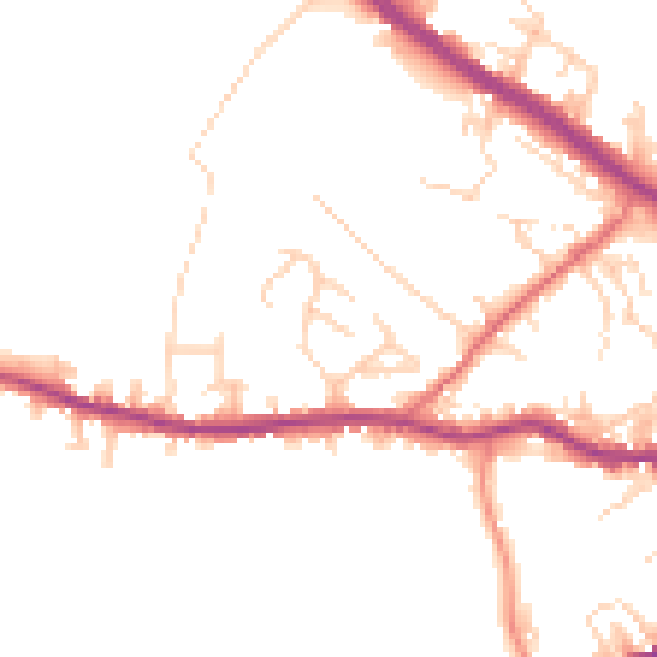 Daytime road noise heatmap for WF15 6QX