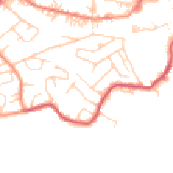 Daytime road noise heatmap for WF15 7AU
