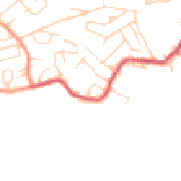 Daytime road noise heatmap for WF15 7AW