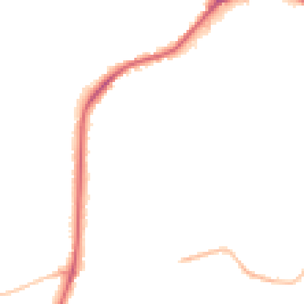 Night-time road noise heatmap for WF15 7DR