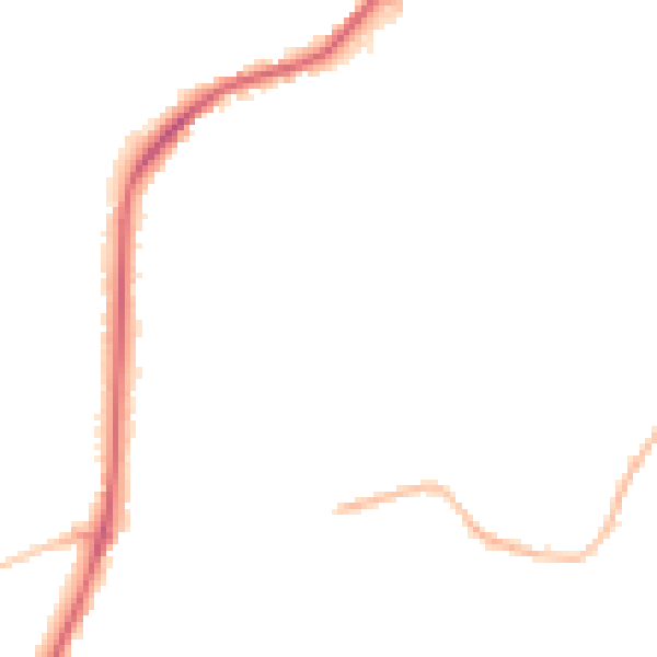 Night-time road noise heatmap for WF15 7DT