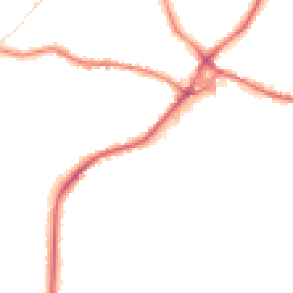 Night-time road noise heatmap for WF15 7HN