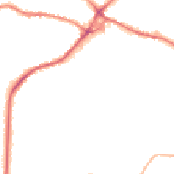 Night-time road noise heatmap for WF15 7HS