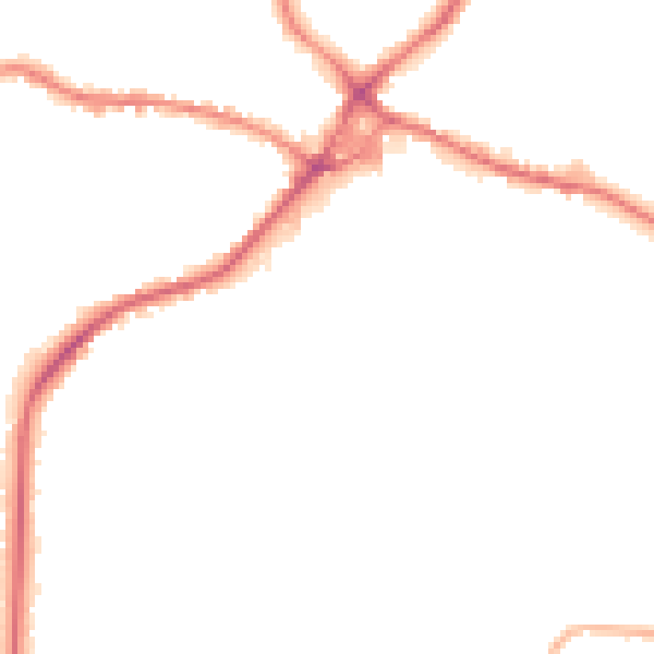 Night-time road noise heatmap for WF15 7HX
