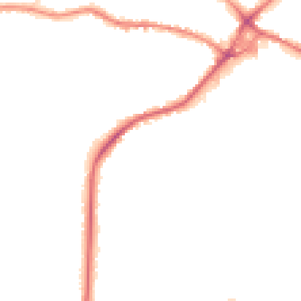 Night-time road noise heatmap for WF15 7SZ