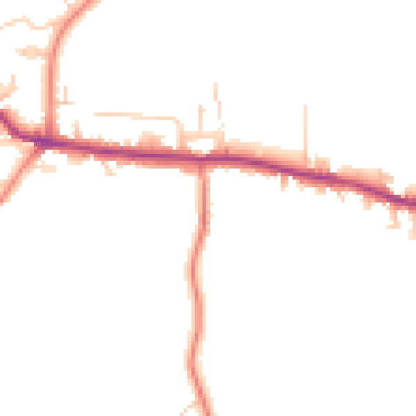 Daytime road noise heatmap for WF15 8AD