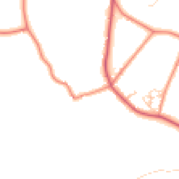 Daytime road noise heatmap for WF15 8AJ