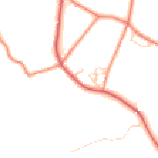 Daytime road noise heatmap for WF15 8AP