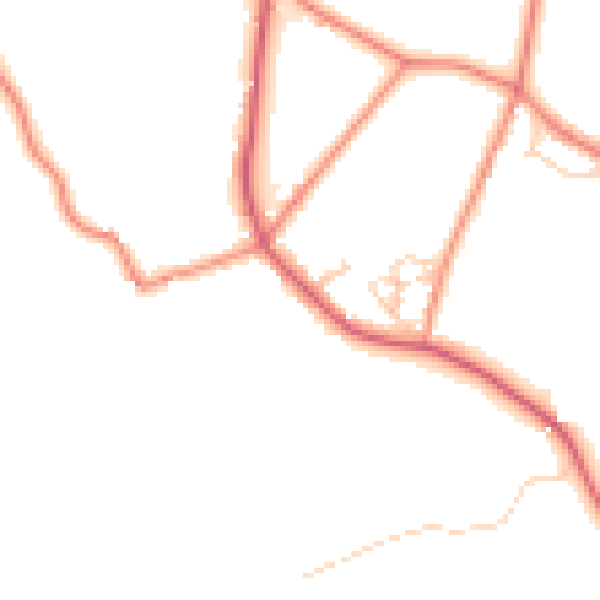 Daytime road noise heatmap for WF15 8AR