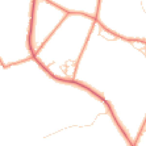 Daytime road noise heatmap for WF15 8AY