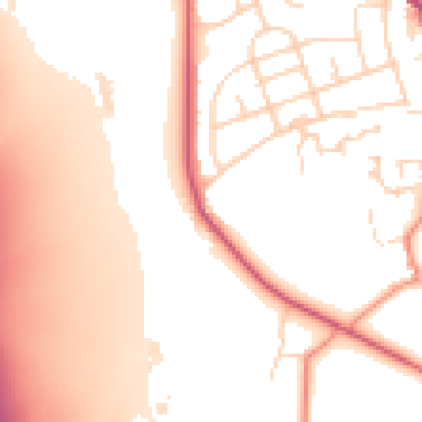 Daytime road noise heatmap for WF15 8FG