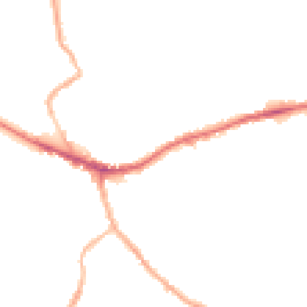Night-time road noise heatmap for WF16 0AB