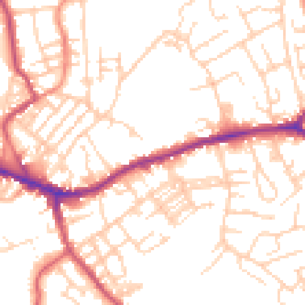Daytime road noise heatmap for WF16 0AD