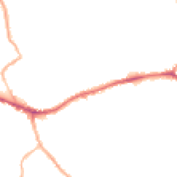 Night-time road noise heatmap for WF16 0AD