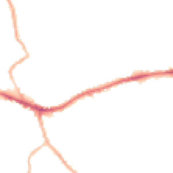 Night-time road noise heatmap for WF16 0AE
