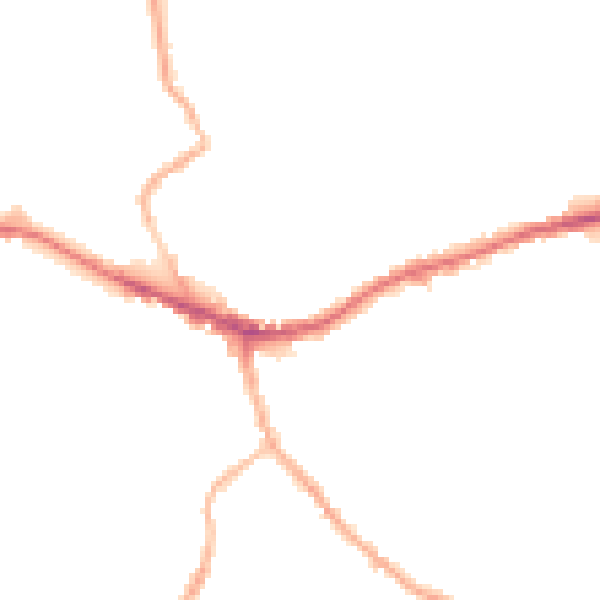 Night-time road noise heatmap for WF16 0AF