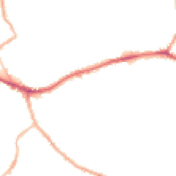 Night-time road noise heatmap for WF16 0AZ