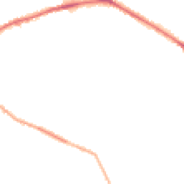 Night-time road noise heatmap for WF16 0DA