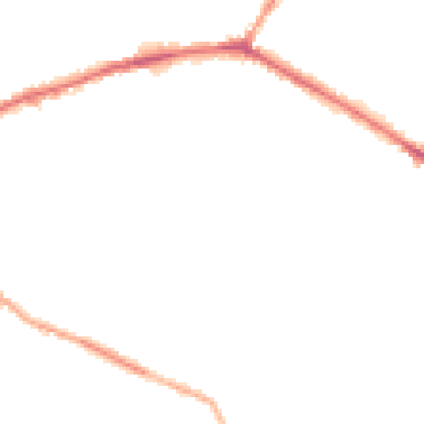 Night-time road noise heatmap for WF16 0DD