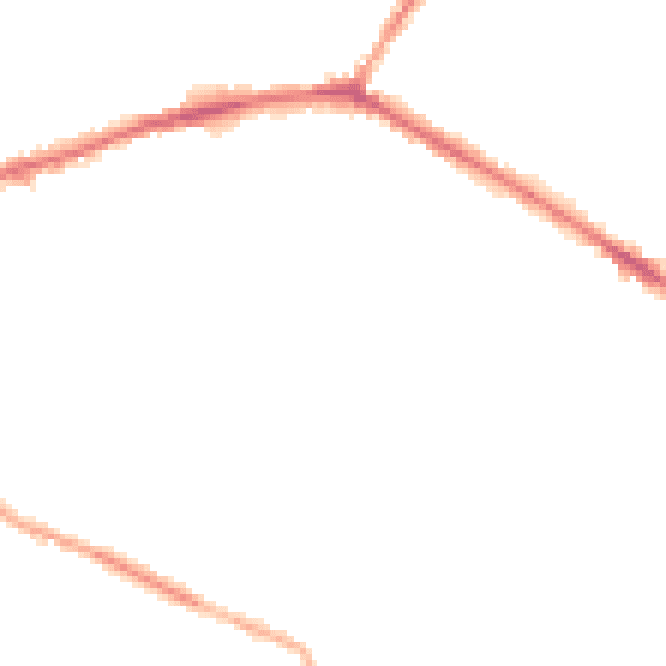 Night-time road noise heatmap for WF16 0DE
