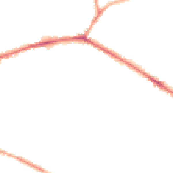 Night-time road noise heatmap for WF16 0DF