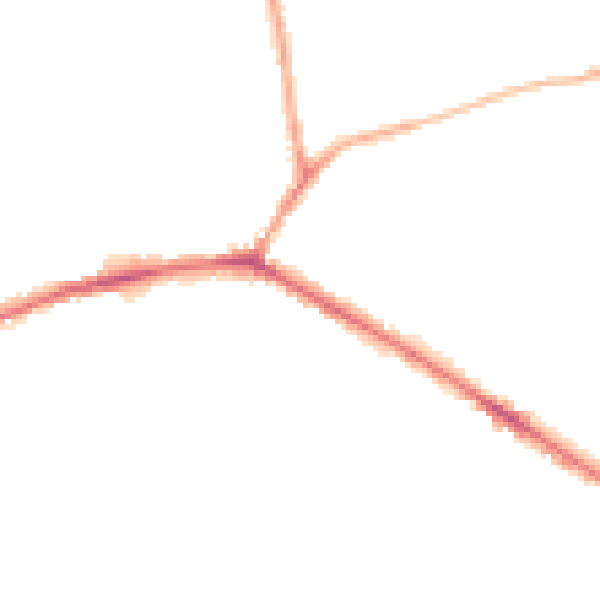 Night-time road noise heatmap for WF16 0DR