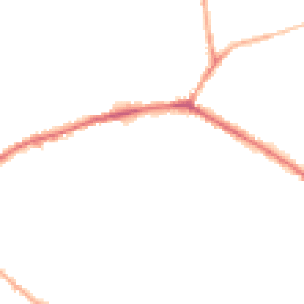 Night-time road noise heatmap for WF16 0ED