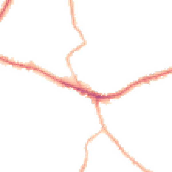 Night-time road noise heatmap for WF16 0HR