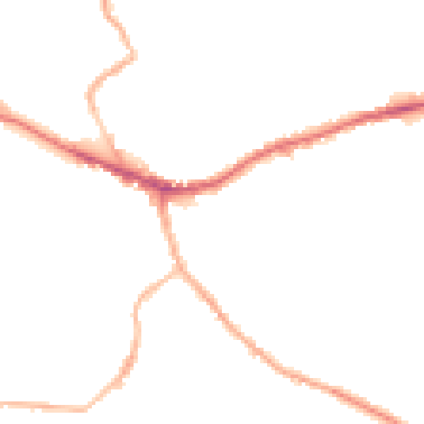 Night-time road noise heatmap for WF16 0JR