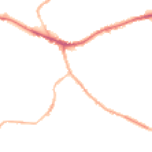 Night-time road noise heatmap for WF16 0LG