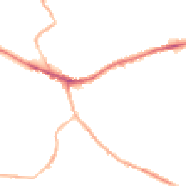 Night-time road noise heatmap for WF16 0LJ