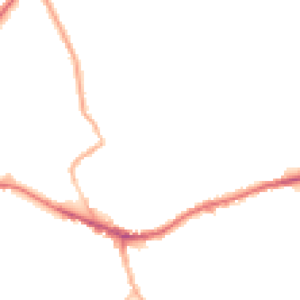 Night-time road noise heatmap for WF16 9LE